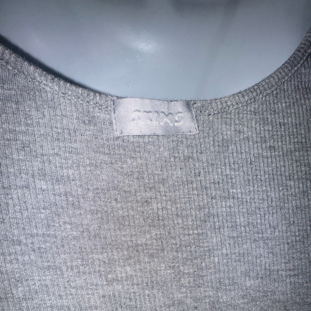 SKIMS Ribbed StretchyGray Maxi Dress Medium - Picture 6 of 11